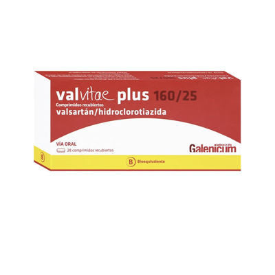 Valvitae Plus (B) (Valsartan/Hidroclorotiazida) 160/12.5 Mg X 28 Com.