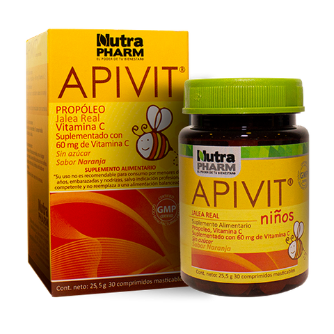 Apivit Infantil Propóleo Vitamina C x 30 Comp. Masticables
