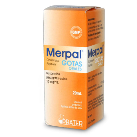 Merpal (Diclofenaco Resinato) Gotas Orales 15Mg/Ml X20Ml