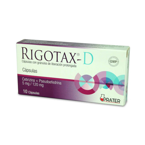 Rigotax D (Cetirizina - Pseudoefedrina) X 10Cap.
