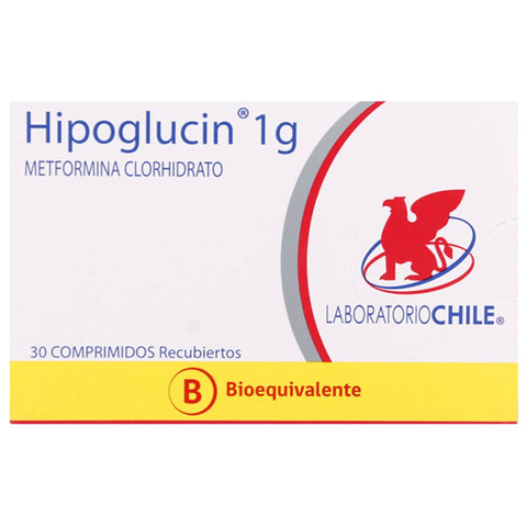 Hipoglucin (Metformina) (B) 1G X30Com.Rec.