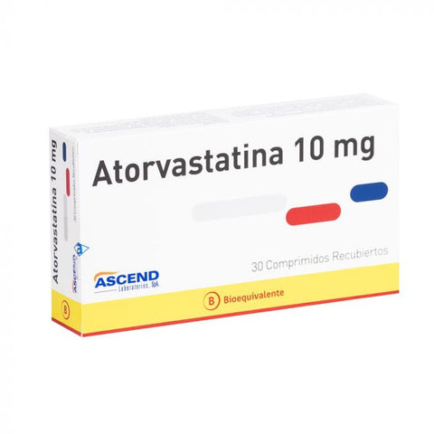 Atorvastatina 10 mg Ascend x 30 comp rec