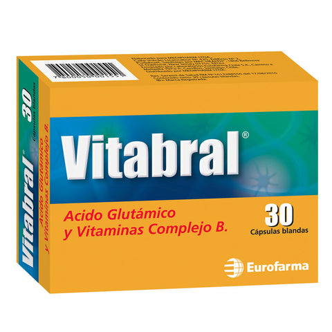 Vitabral (Ac. Glut·mico - Vitamina Complejo B) X30Cap