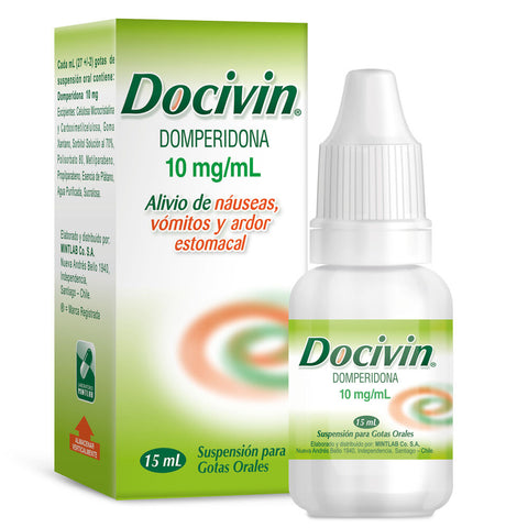 Docivin (domperidona) 10 mg/ML x 15 ML Suspension Oral Para Gotas