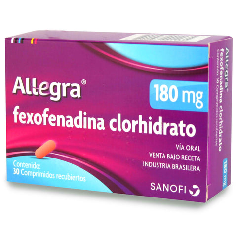 Allegra (Fexofenadina Clorhidrato) 180 Mg X 30 Comprimidos Recubiertos