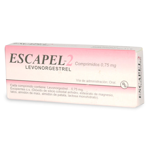 Escapel 2 (Levonorgestrel) (R) 0.75Mg X2Com.