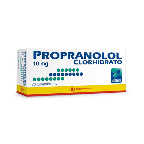 Propranolol 10 mg x 20 comprimidos Mintlab