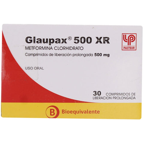 Glaupax Xr (Metformina Clorhidrato) (B) 500Mg X30Com.Prol.