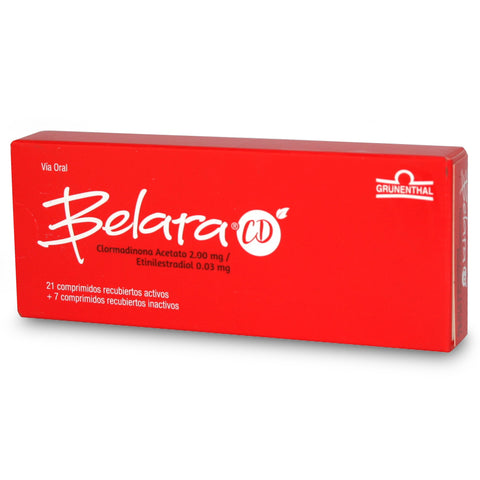 Belara Cd (Clormadicona Acetato. Etinilesttradiol) (R) X28Com.Rec.