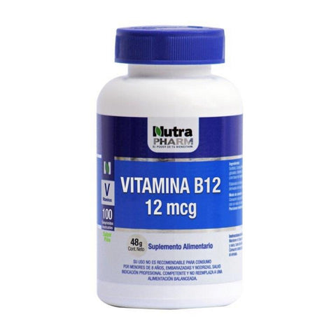 Vitamina B12 12Mcg 100 Comprimidos Masticables