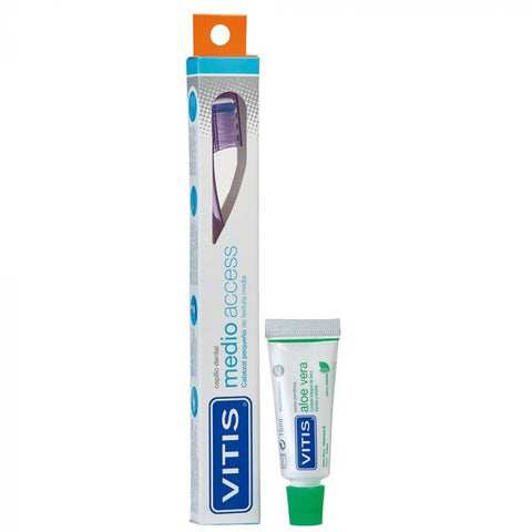 Vitis pack cepillo dental medio access + pasta aloe