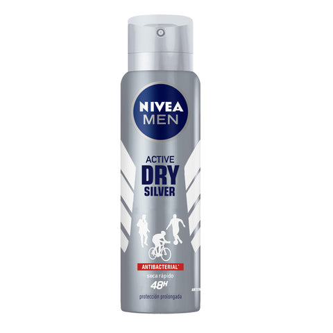 Nivea Men Antitranspirante Spray Active Dry Silver X150Ml