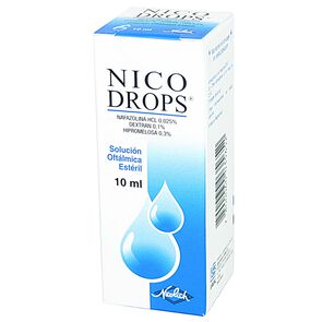 Nicodrops Sol.Oft. x10ml Nafazolina/Dextrán/Hipromelosa x 10 mL