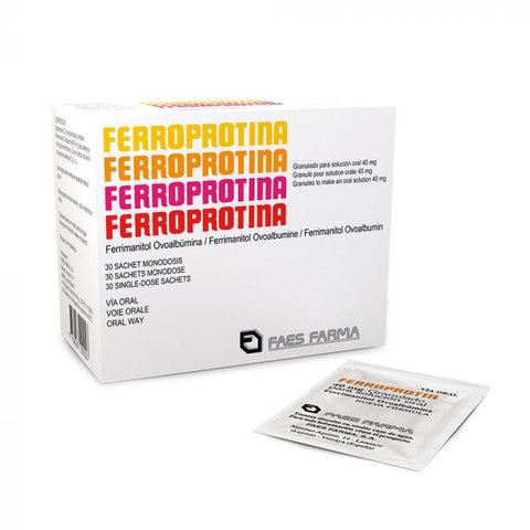 Ferroprotina 40 mg X 30 sobres