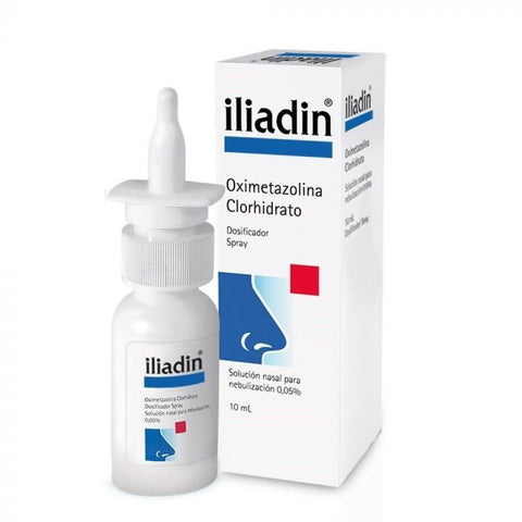 Iliadin (Oximetazolina Clorhidrato) Sol. Nasal para Nebulización 0.005% x 10 mL