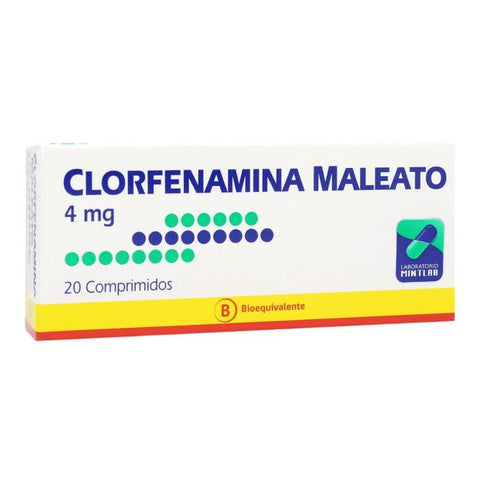 Clorfenamina 4mg 20 Comprimidos Mintlab