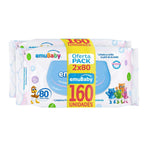 Emubaby Pack Toallitas Humedas 2X80