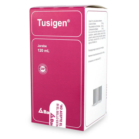 Tusigen (Codeína/ Pseudofedrina/ Clorfenamina) Jbe. X120 mL