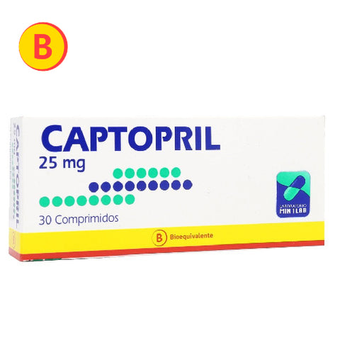 Captopril (B) 25Mg x 30 Com.