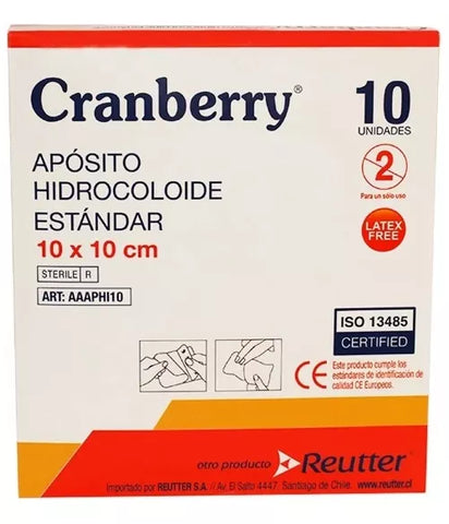 Cranberry Apósito Hidrocoloide 10x10 cm x Unidad