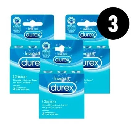 Durex Clasico Preservativo Pack 3X2