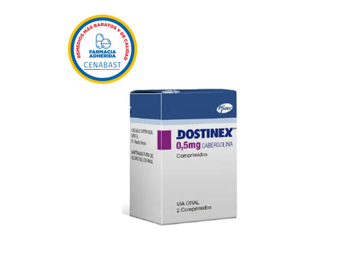 Dostinex (Cabergolina) 0,5 Mg X 2 Comprimidos (Cenabast)
