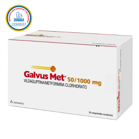 Galvus Met (Vildagliptina/Metformina) 50/1000 mg X 56 Comp. Cenabast
