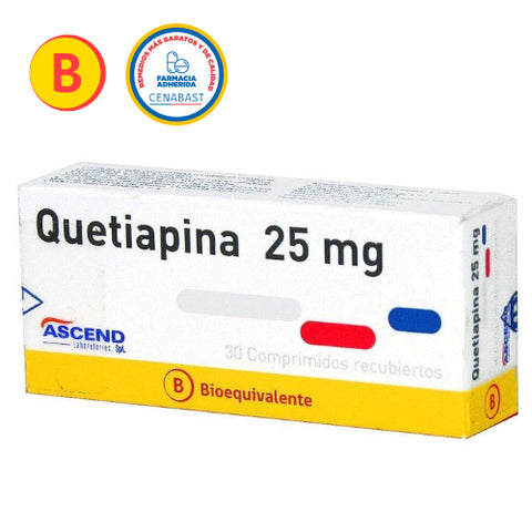 Quetiapina 25 mg x 30 com. (CENABAST)
