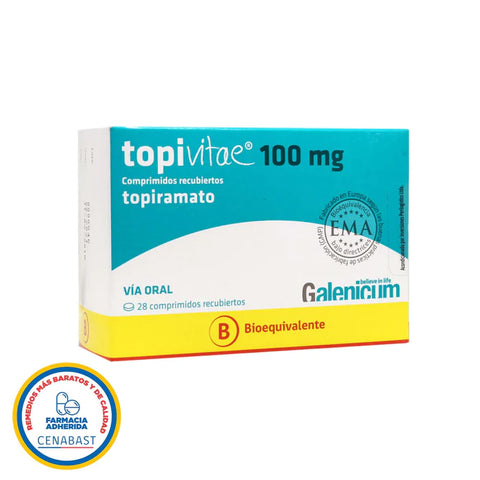 Topivitae (Topiramato) (Cenabast) 100 mg x 28 Comp Rec