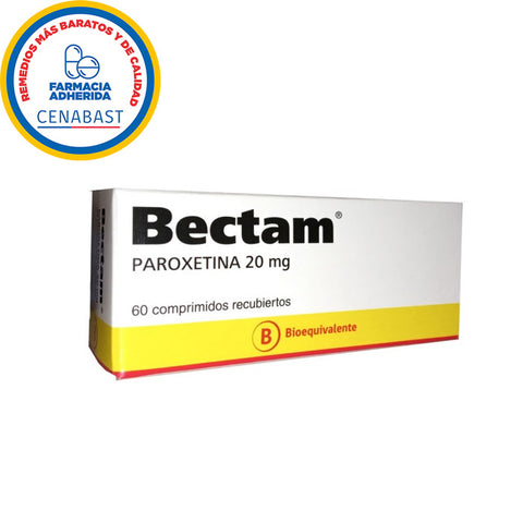 Bectam (Paroxetina) 20 mg x 60 Comp. Cenabast