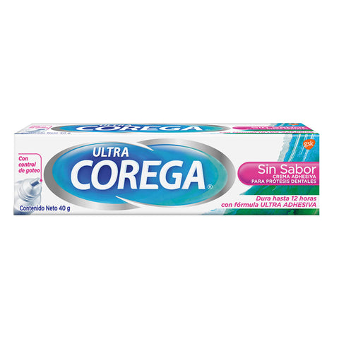 Corega Ultra Crema Adhesiva Sin/Sabor 40G