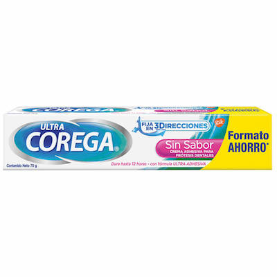 Corega Ultra Crema Adhesiva S/Sabor X70G