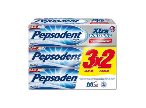 Pepsodent Pack Whitening Pasta Dental X90G 3X2