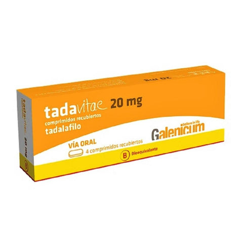 Tadavitae 20 mg x 4 Comprimidos Recubiertos