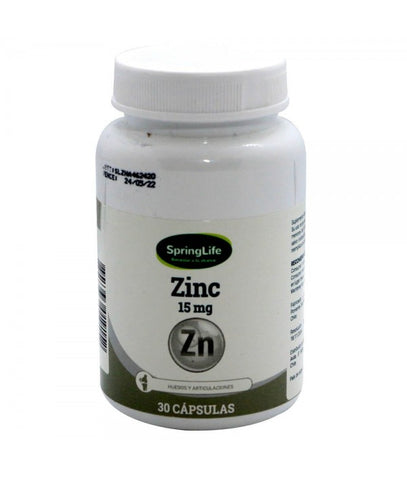 Zinc 15 mg SpringLife x 30 Cáp.